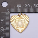 16K Gold Filled Sunburst Heart Charm