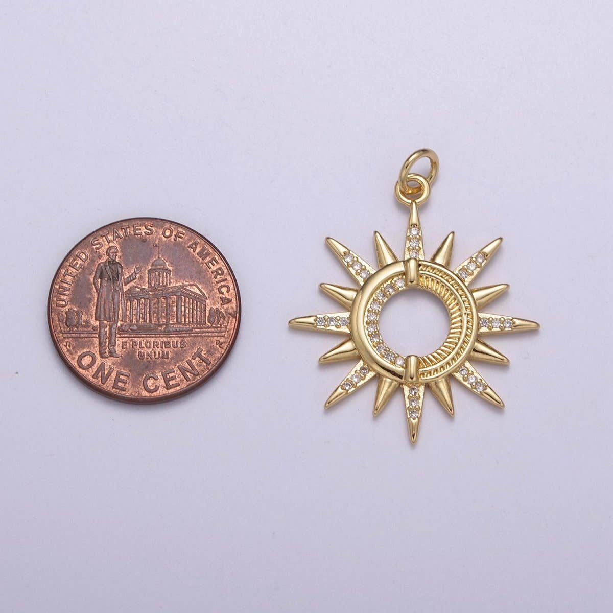 Dainty 14K Gold Filled Ancient Sun pendant