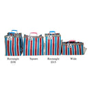 SQUARE RECYCLED PLASTIC STRIPE BAG