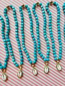 Turquoise Cowrie Shell Necklace