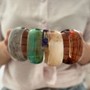 Round Wide Acrylic Layered Bracelets