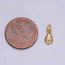 16K Gold Filled Mini Celestial North Star Clear CZ Teardrop Add-On Charm
