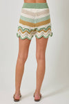Scalloped Leg Opening Sweater Shorts