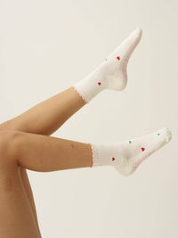 Mini Heart Petal Pilates Socks