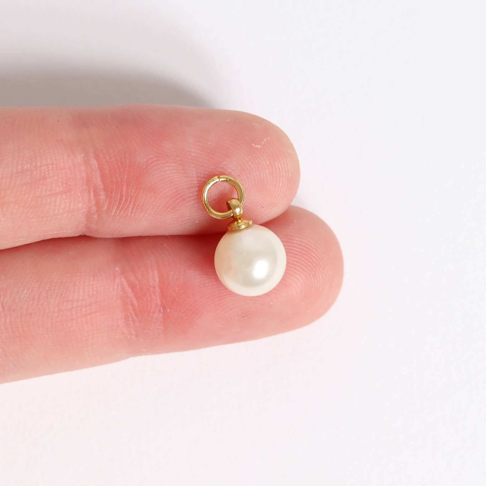 8mm Glass Pearl Charm