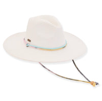 Sun’N’Sand Paperbraid Safari Hat with Colorful Cord