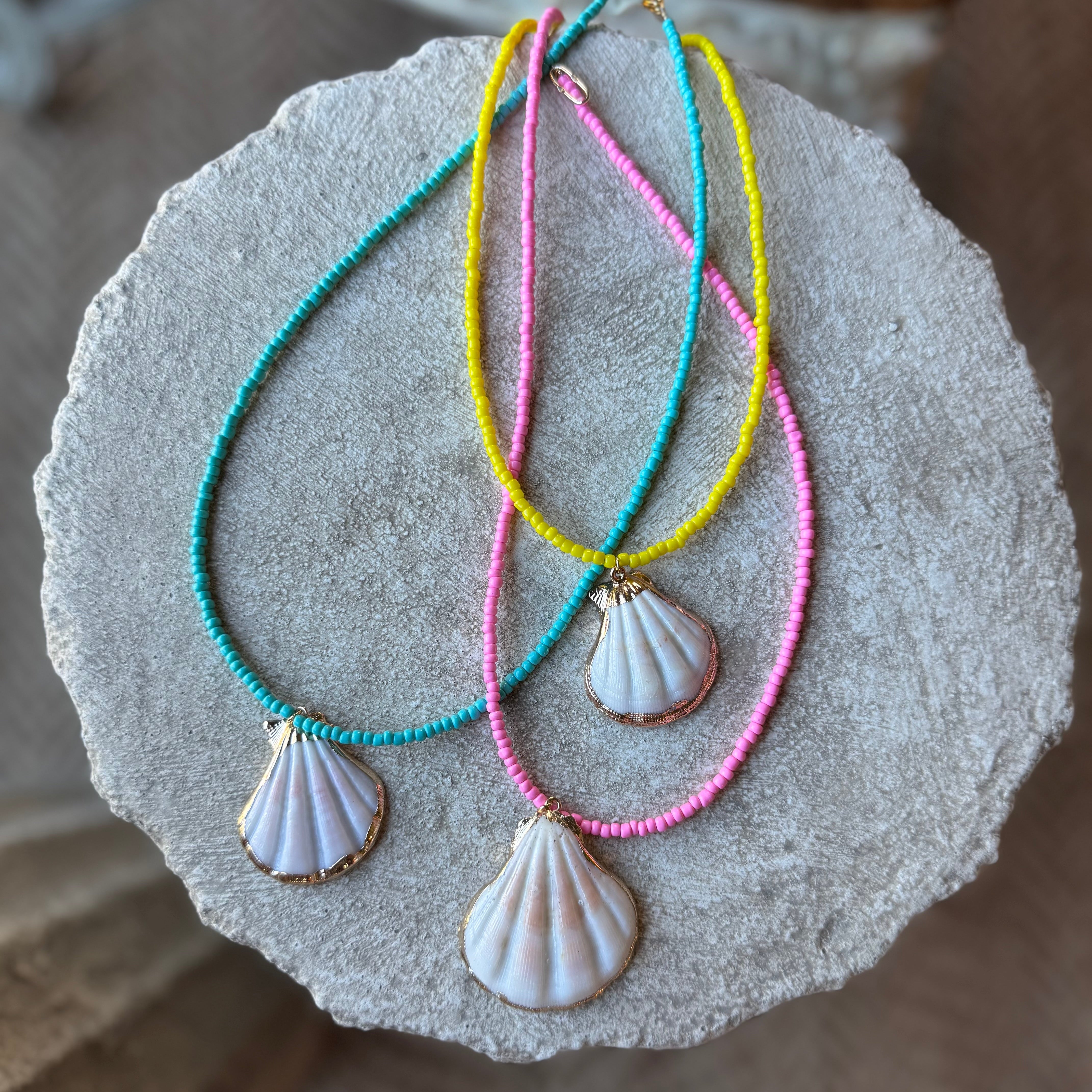 Handmade Beaded Shell Necklace