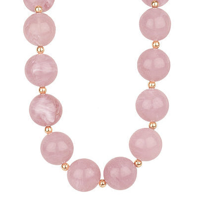 Marble Round Bead Necklace (Multiple Colors Available!)