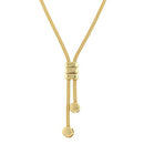 Mesh Y Necklace in Gold