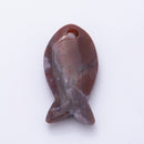 Natural Gemstone 40mm Agate Under the Sea Fish Bead Charm