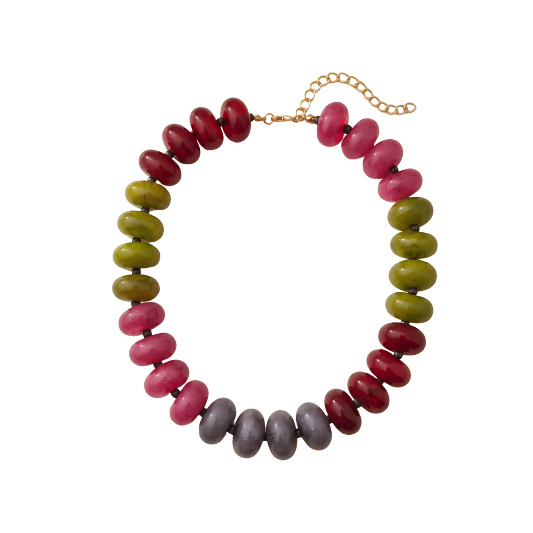 Bentley Chunky Beaded Necklace in Multi