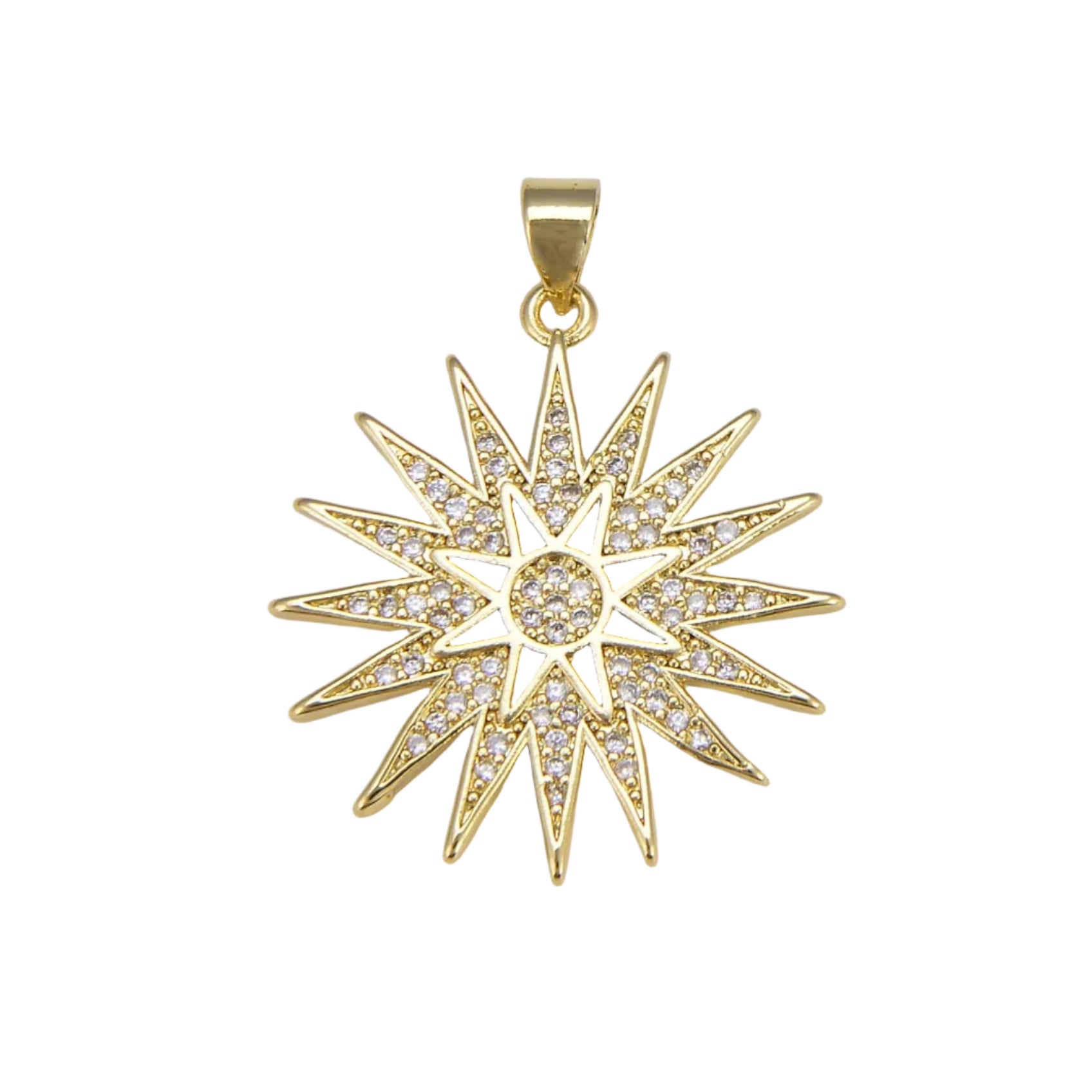 Gold Filled Starburst Charm