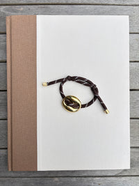Chocolate Brown & Gold Oval Link Cord Bracelet