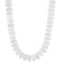 Chunky Rondelle Bead Necklace in White