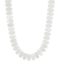 Chunky Rondelle Bead Necklace in White