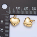 24K Gold Filled Chubby Balloon Heart Multidimensional Charm
