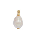 16K Gold Filled 25mm White Ringed Freshwater Pearl Pendant