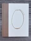Beaded Necklace with Hammered Gold Bar