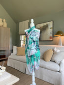Tropical Watercolor Sarong in Green