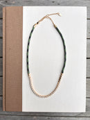Army Paracord & CZ Tennis Necklace