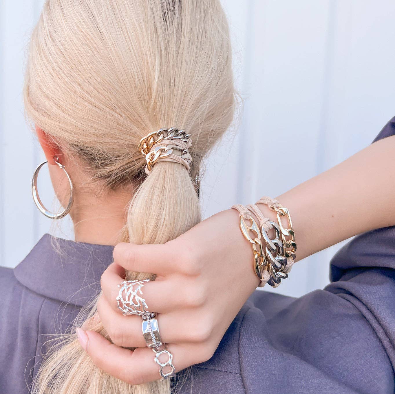 5pc Hair Tie - Bracelet Set