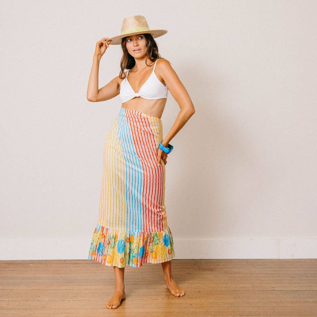 Fruit Stripe Plaid Vienna Sarong