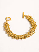 Gold Bold Weave Bracelet