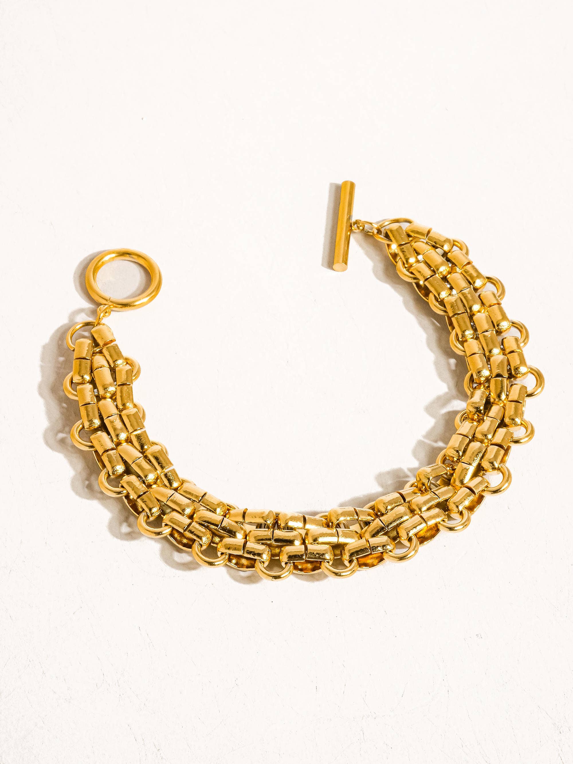 Gold Bold Weave Bracelet