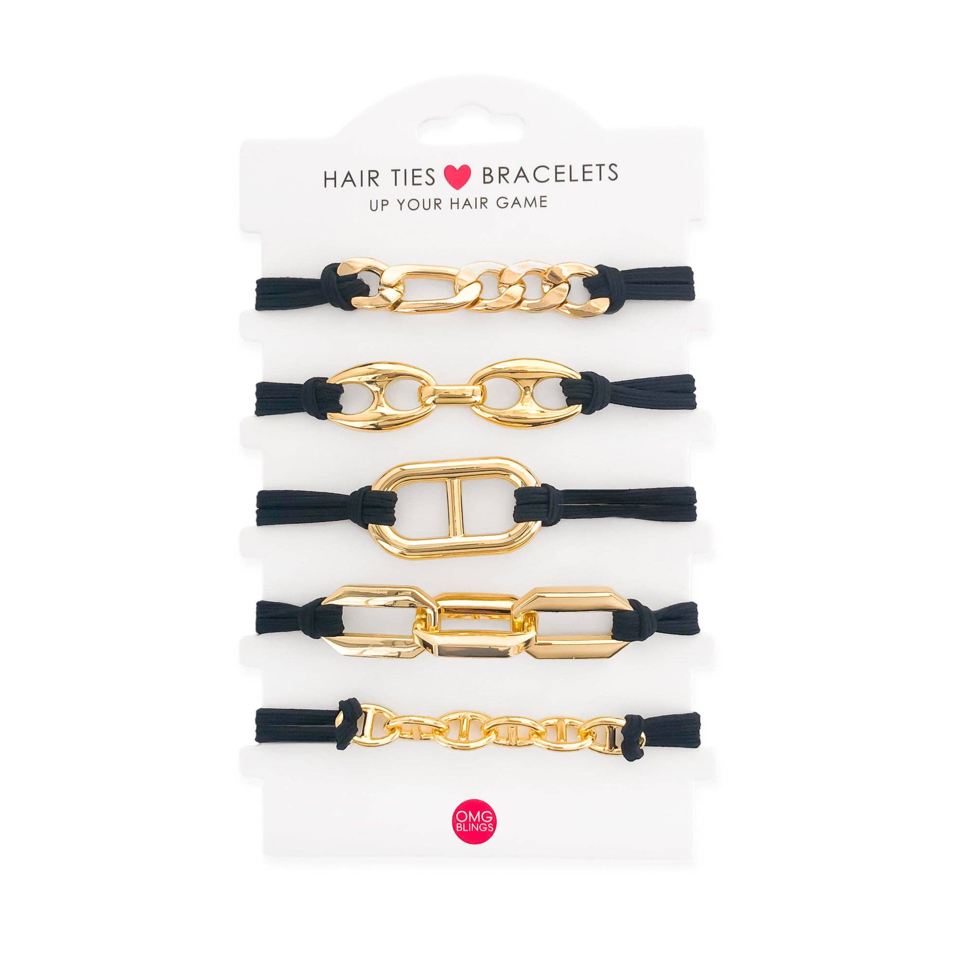 5pc Hair Tie - Bracelet Set