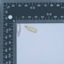 24K Gold Filled Clear Cz Oblong Push Gate Finding