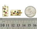 Colorful CZ Rectangle Charm