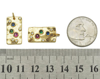 Colorful CZ Rectangle Charm