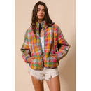 Stained Glass Plaid Quilted Jacket