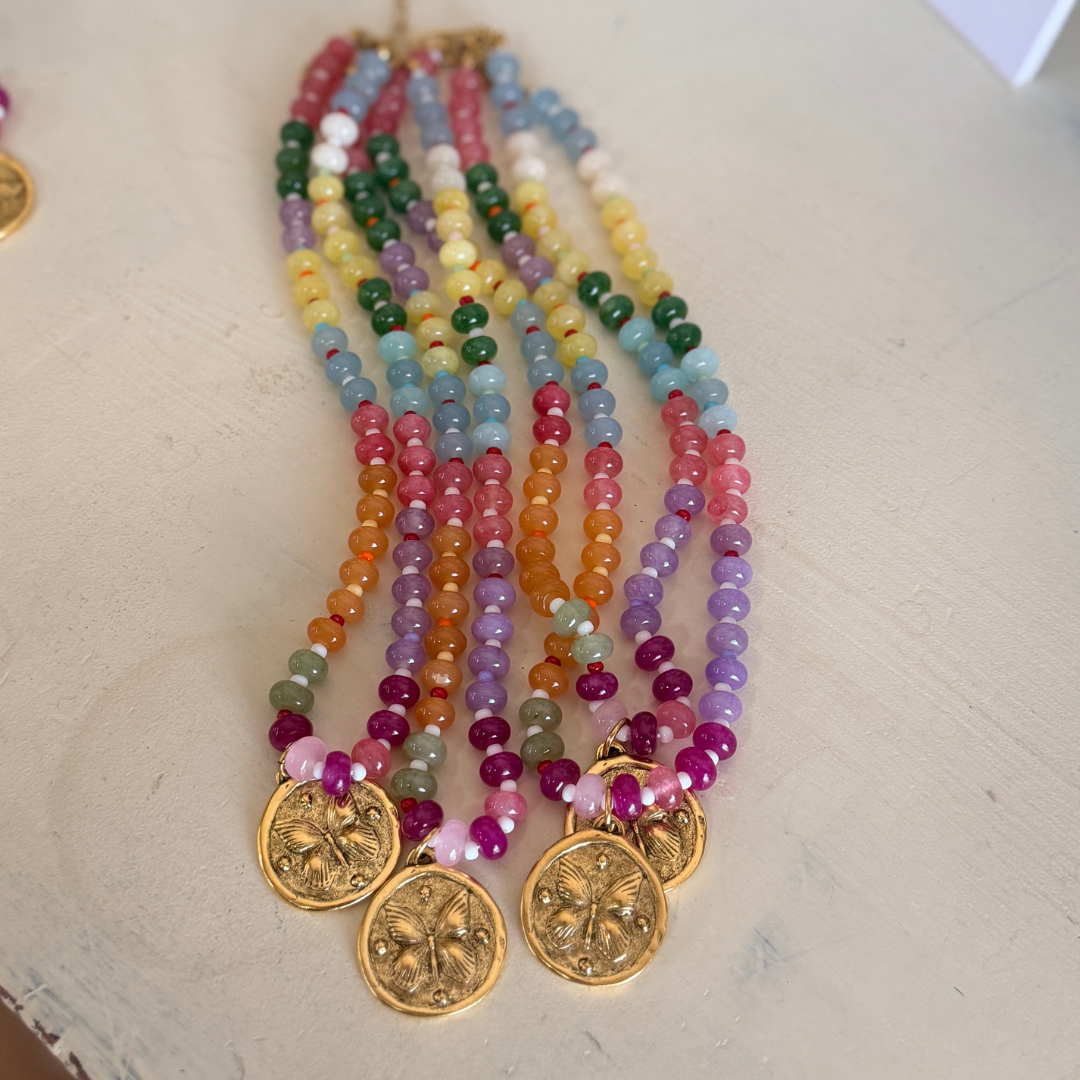 Butterfly Kisses Beaded Necklace