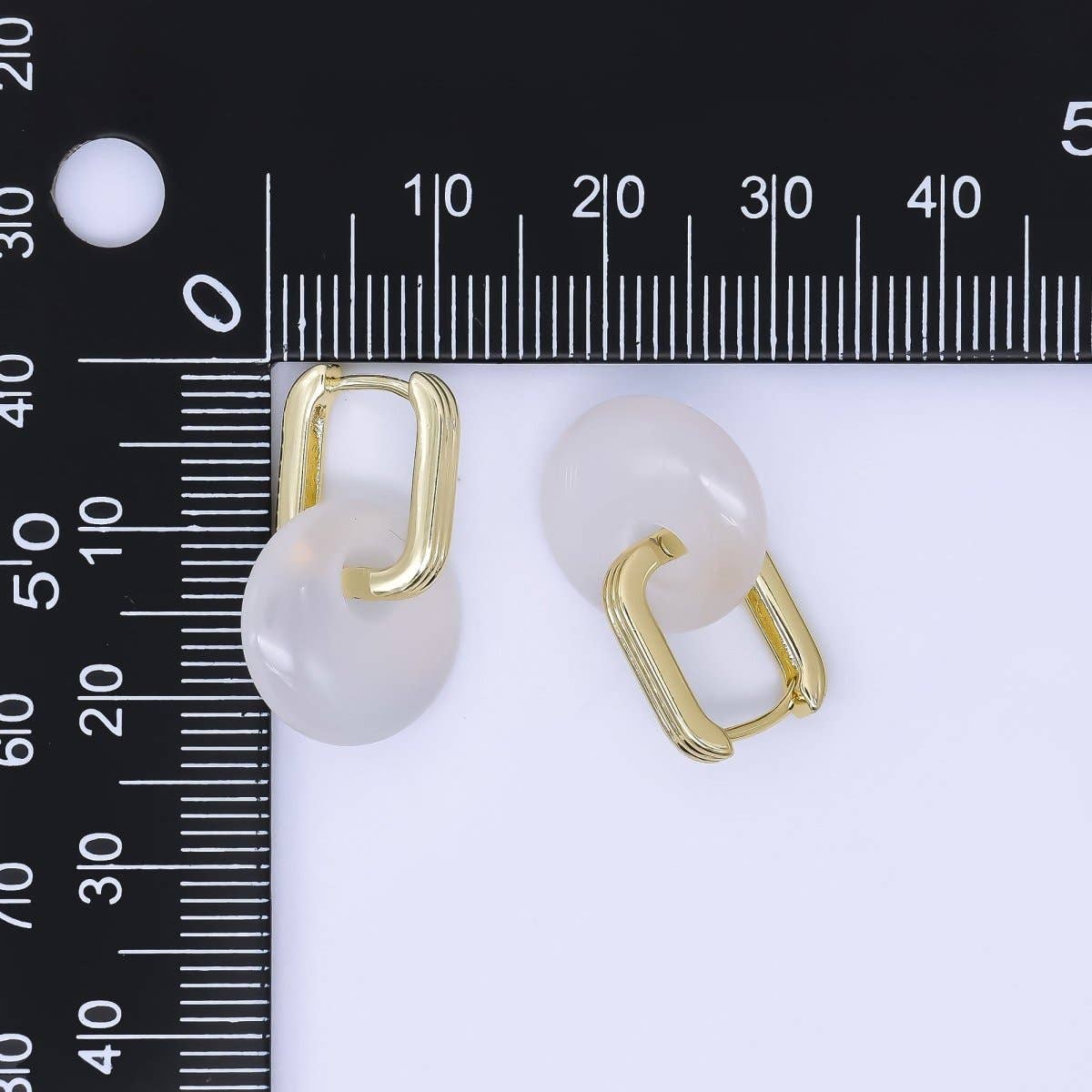 24K Gold Filled Oblong U-Shaped Hoop Drop