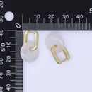 24K Gold Filled Oblong U-Shaped Hoop Drop