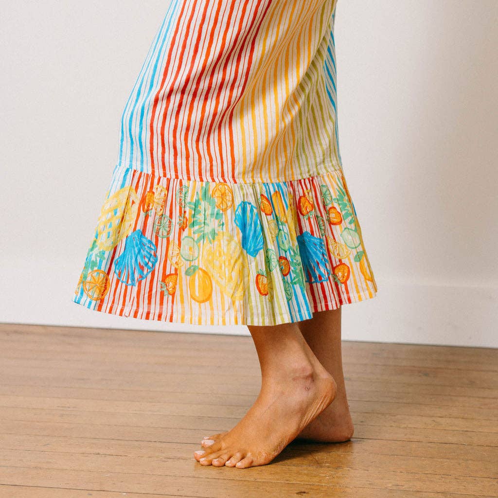 Fruit Stripe Plaid Vienna Sarong