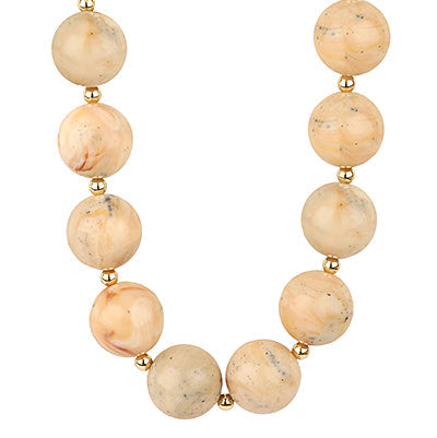 Marble Round Bead Necklace (Multiple Colors Available!)