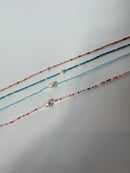 Glass Bead & Pearl Necklace