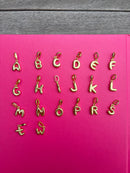 Gold Bubble Letter Charm