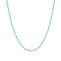 Color Coated Chain Necklace in Turquoise/Gold