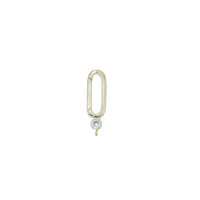 24K Gold Filled Clear Cz Oblong Push Gate Finding