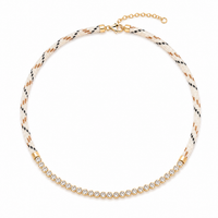 Ivory Paracord & CZ Tennis Necklace