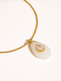 Attica 18K Gold Non-Tarnish Stone CZ Necklace