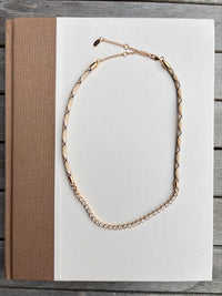 Ivory Paracord & CZ Tennis Necklace