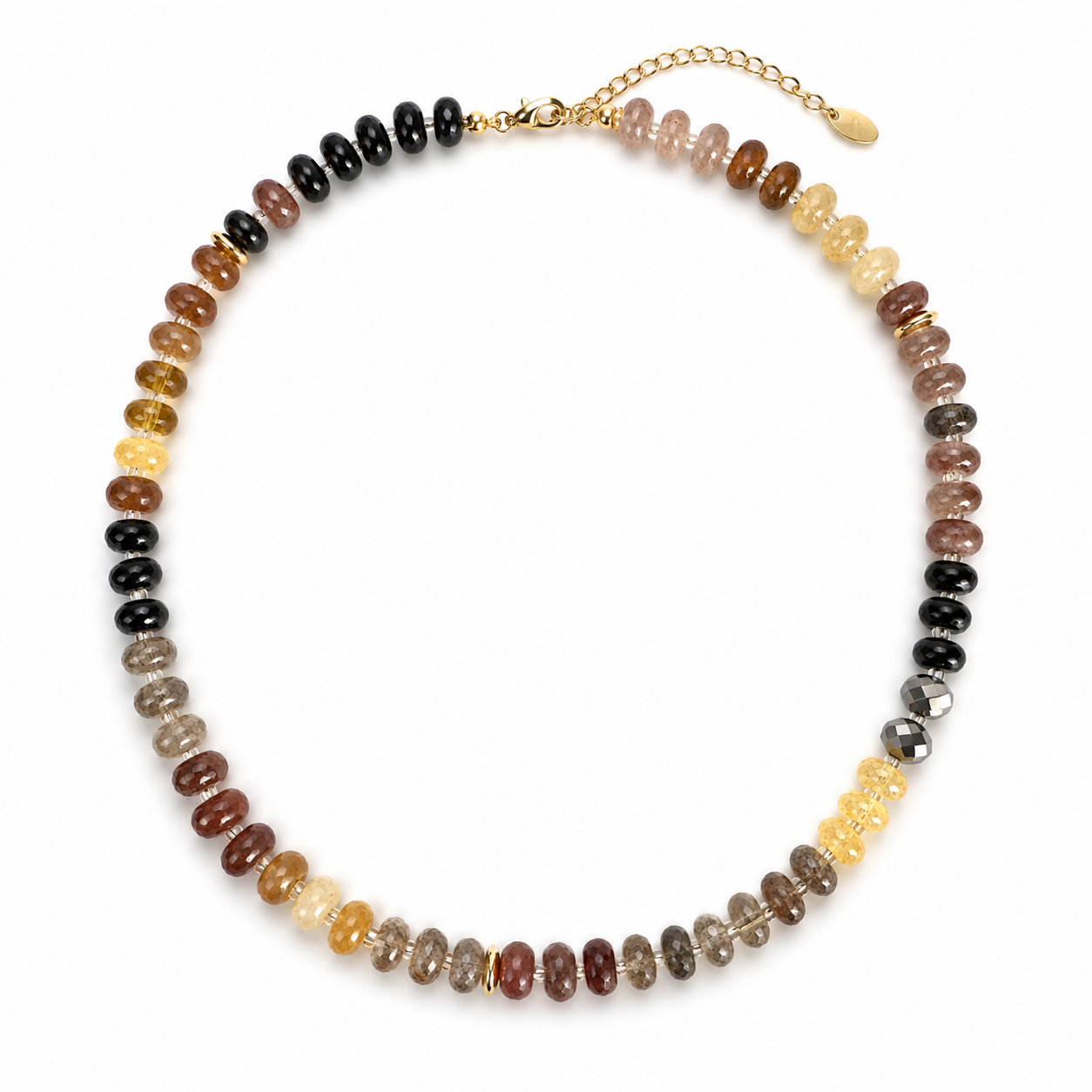 Color Garden Beaded Necklace – Natural Stone Beads Mix