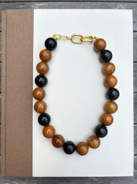 Beaded Color Gumball Statement Necklace