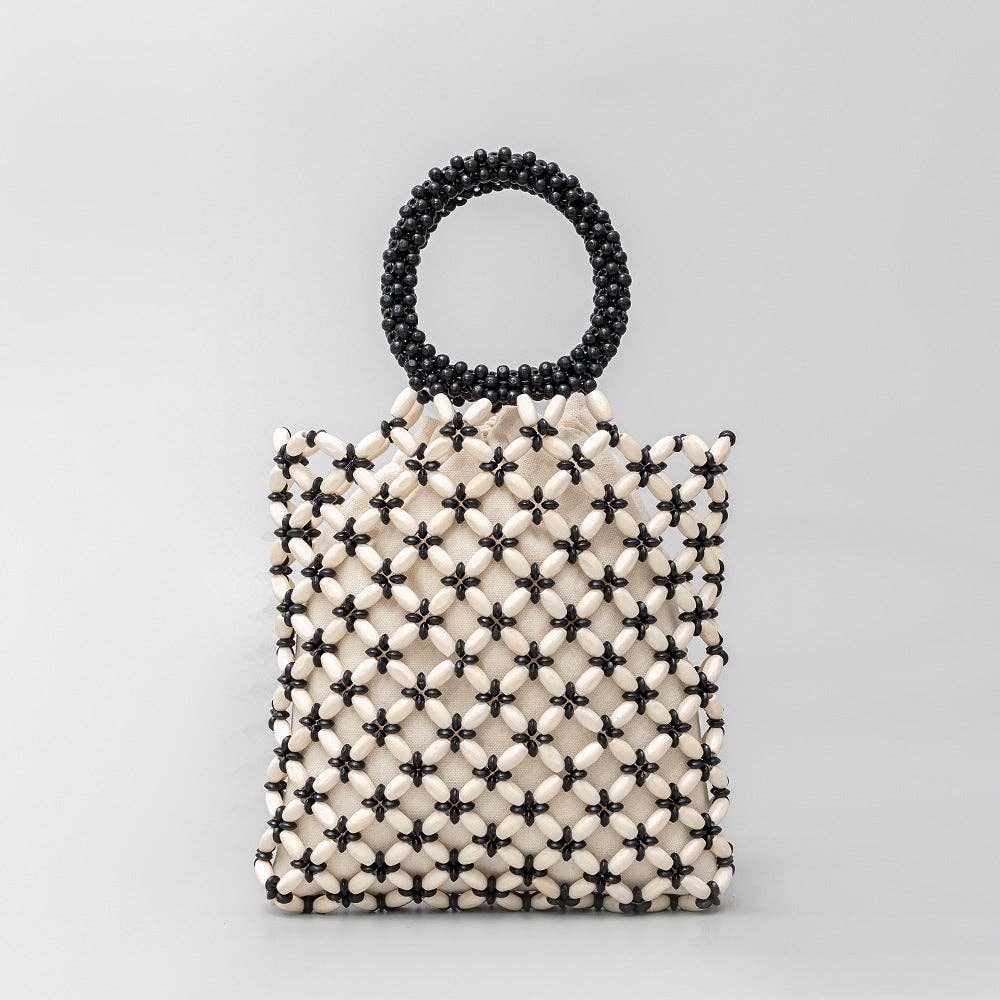 Wooden Bead Contrast Color Handbags DPFB0702