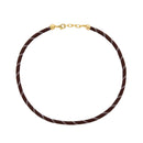 New Color 24K Gold Filled Cotton Cord Necklace
