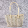 Accent Straw Weave Square Tote Bag (In stock week of March 16th)
